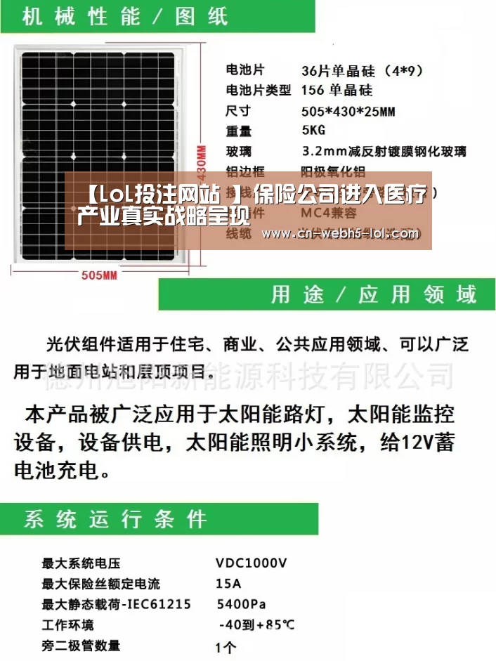【LoL投注网站 】保险公司进入医疗产业真实战略呈现